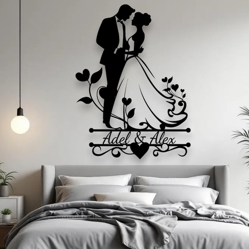 Personalized Metal Monogram Wall Art – Custom Wedding Initial Sign - Etsy