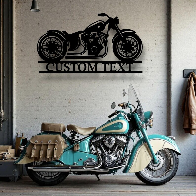 Custom Motorcycle Metal Sign | Personalized Garage Wall Decor | Classic ...