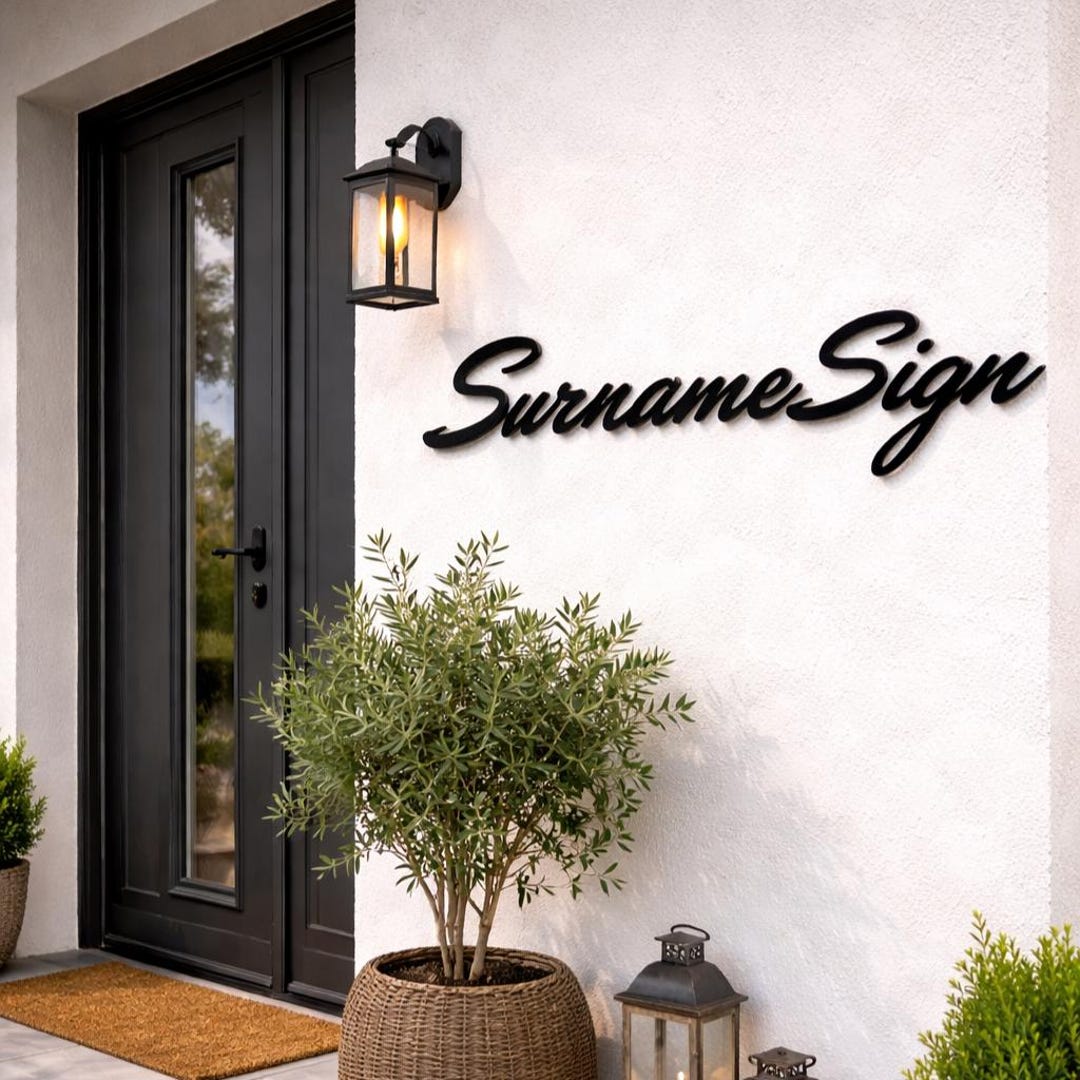 Personalized Metal Name Wall Decor – Custom Family & Business Sign ...