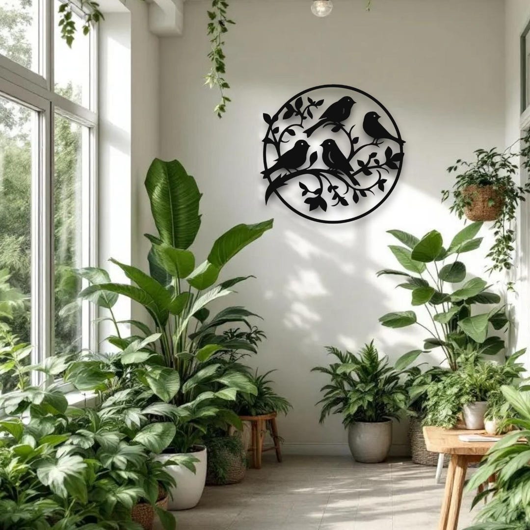 4 Birds Metal Wall Art | Flying Bird Silhouette Set | Nature-inspired ...