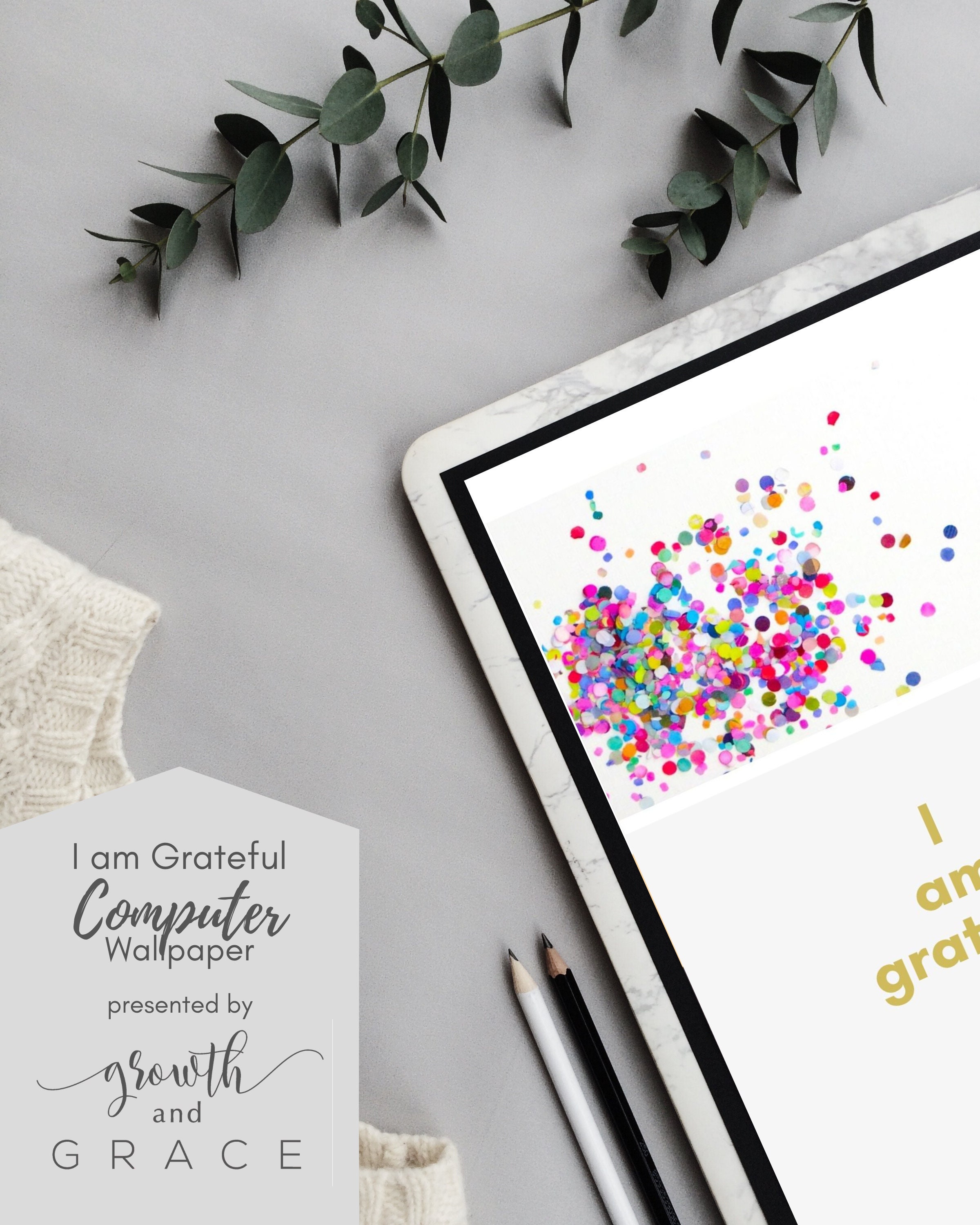 Computer Wallpaper I Am Grateful (Instant Download) - Etsy