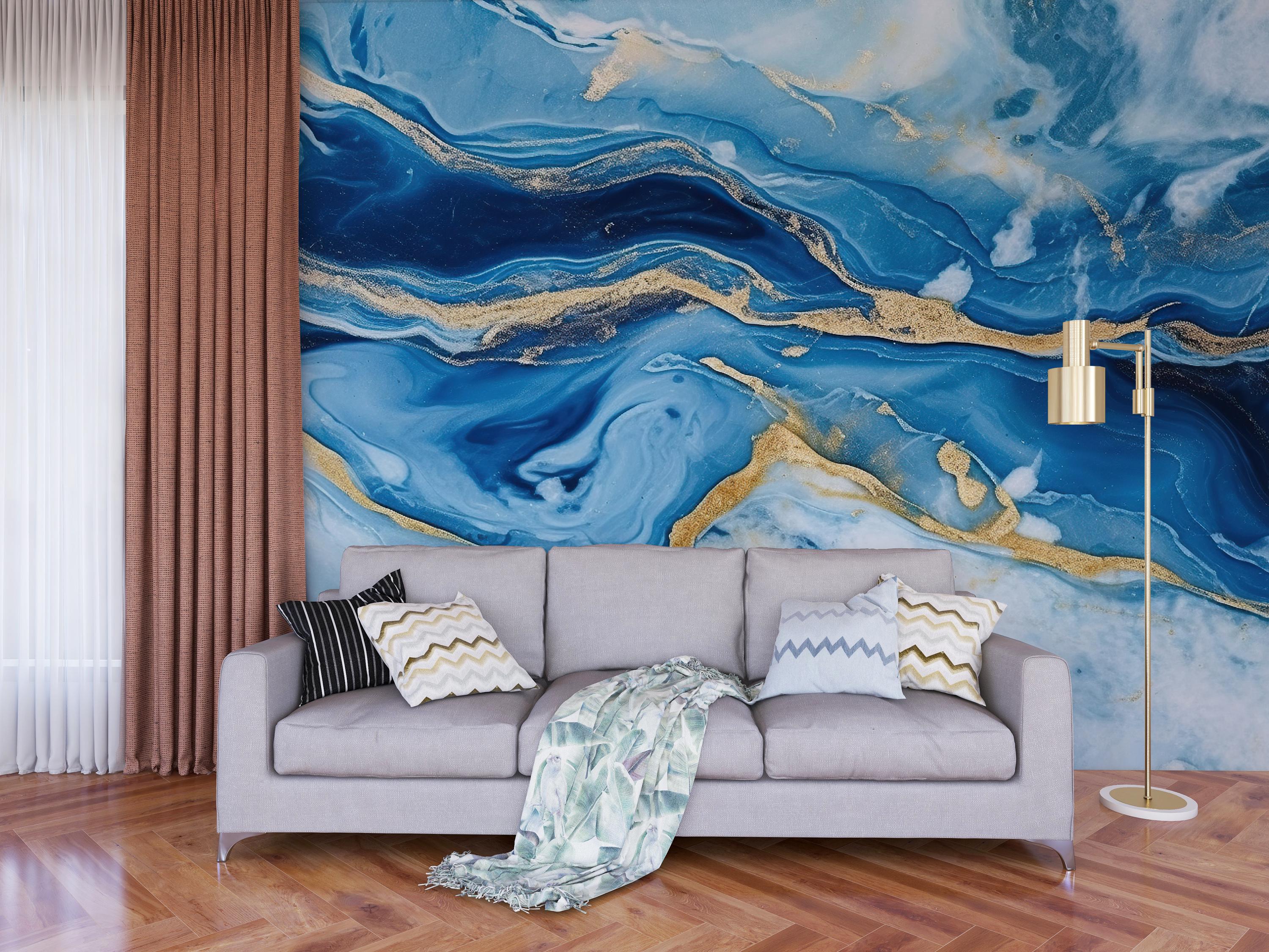 Blue Gold Marble Wallpaper, White and Gold Marble Wallpaper, Marble ...