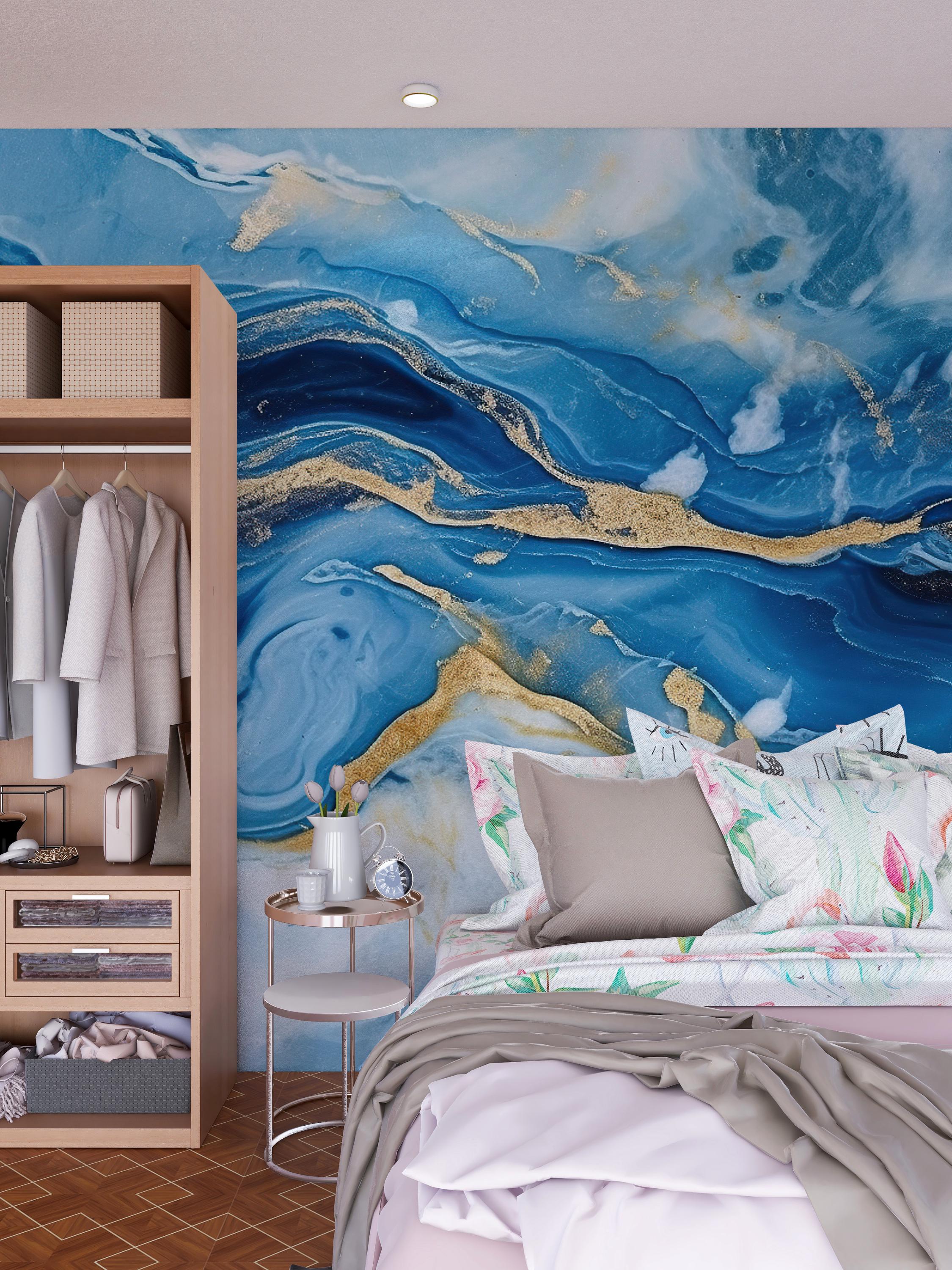 Blue Gold Marble Wallpaper, White and Gold Marble Wallpaper, Marble ...