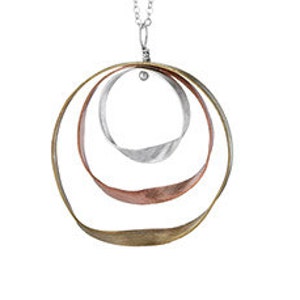 Mobius Strip Necklace - Silver, brass, copper