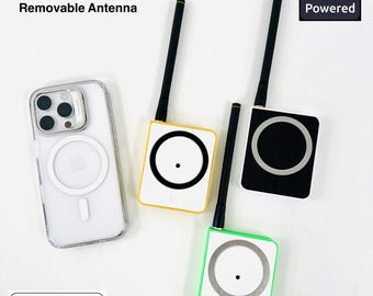 Nodo Meshtastic completo: Heltec LoRa v3, compatible con MagSafe/Qi, batería de 2000 mAh y cordón.