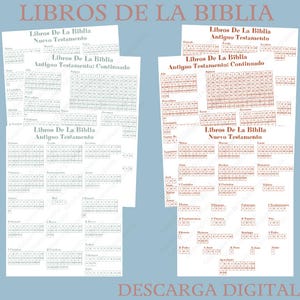 Libros de la Biblia Rastreador, Bible Trackers, Bible Journaling, Libros de la Biblia Digital, Printable Bible Trackers, Descarga Digital