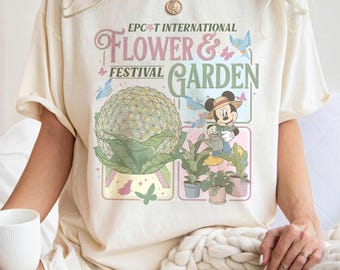 Camiseta del Festival de Flores y Jardines de Epcot de Disney, Camiseta de Mickey Mouse jardinero, Conjunto floral de primavera para Disney World, Regalo para viaje de vacaciones a WDW