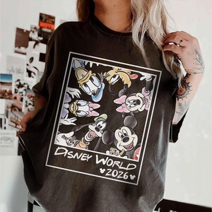 Retro Disneyworld 2026 Shirt, Retro Walt Disney Shirt, Disneyworld Matching Shirt, Disney Vacation Matching Shirt, Mickey And Friends Shirt image 2