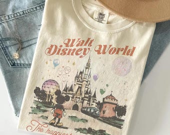 Walt        World Shirt, Retro   Tee, Mickey And Friends Top, Magic Kingdom Tee, Epcot 1982 Tee,   Vacation Top, Mickey Balloon