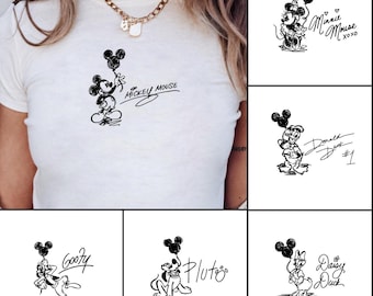 Vintage Disney Sketch Baby Tee Crop Tank, Minnie Mouse Classic Sketch Cute Shirt, Vintage Mickey Sketch Shirt, Disney Family Vacation Trip