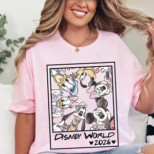 Retro Disneyworld 2026 Shirt, Retro Walt Disney Shirt, Disneyworld Matching Shirt, Disney Vacation Matching Shirt, Mickey And Friends Shirt image 3