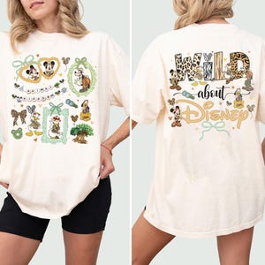 Mickey And Friends Leopard Coquette Bows Animal Kingdom Shirt, Disney Safari Mode Let&#39;s Get Wild Tee, Magic Kingdom Family Vacation Trip