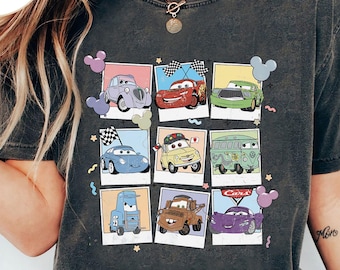 Camiseta vintage de Cars de Disney, camiseta retro de Rayo McQueen, cumpleaños con temática de ARS, camiseta de viaje familiar de Disney, regalo para amigos, camiseta grupal de Cars