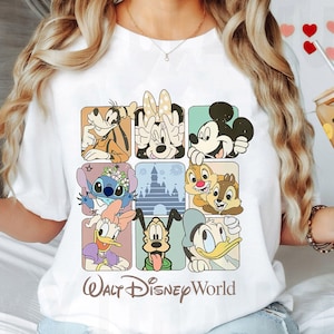 Retro Walt Disneyworld Comfort ColorsShirt,Vintage DisneyworldTshirt,Disneyland Family Vacation Gifts 2025, Magic Kingdom,Mickey And Friends