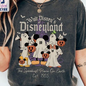 Retro Walt Disney&#39;s Disneyland Halloween Shirt, Mickey And Friends Halloween T-shirt, Halloween Party Shirt, Halloween Gift Shirt