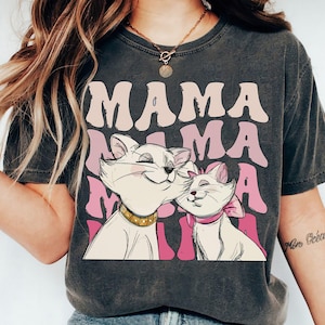 Disney Mama Shirt, Disney Mama Tshirt, Katze, Disneyland Familienurlaub Geschenke 2025, Magic Kingdom, Marie Toulouse Berlioz Katzen T-Shirt