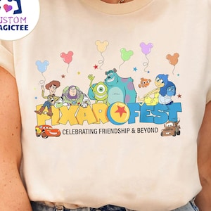 Vintage Pixar Fest Disneyland 2025 Shirt, Disneyland Pixar Trip Tshirt, Meet me at Pixar Pier Disney Pixar Characters, Disneyland Trip Shirt