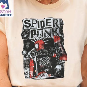 Camiseta de Spiderman en el Spider-Verse, camiseta de regalo para fans de Mavel, camiseta de Spider-Punk, regalo de Spider-Punk, Spider-Fantasma, camiseta de Spider-Man multiverso