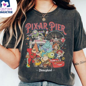 Vintage Pixar Pier Disneyland Shirt, Disneyland Pixar Fest 2025 Tshirt, Vintage Disneyland Vacation Trip, The Magic Kingdom