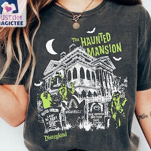 Mickey Donald Goofy Hitchhiking Ghosts Shirt, Vintage Disney The Haunted Mansion T-shirt, Halloween Party Tee, Disneyland Family Trip 2025