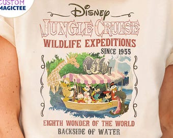 Vintage Disney Jungle Cruise Ride-shirt, retro T-shirt Mickey en vrienden, Disney Family Cruise-shirt, Disney Matching Trip 2025-shirts