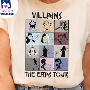 Disney Villians Shirt, Vintage Disney Villains Eras Tour T-shirt, Bad Witches Villains Tee, Villain Family Shirt, Disney Vacation Tee