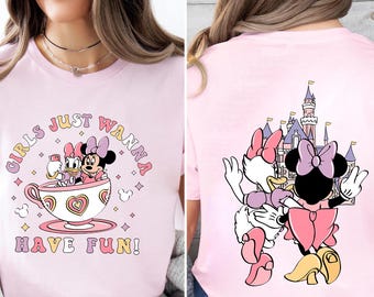 Vintage Disney Minnie Girls Just Wanna Have Fun Shirt, Disney Girl Trip Tshirt, Vintage Disneyland Vacation Trip, The Magic Kingdom