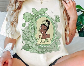 Camiseta de Tiana de Disney, camiseta de la princesa Tiana de Disney, regalos para vacaciones familiares en Disneyland 2025, Magic Kingdom, camiseta a juego de Disney