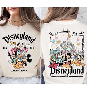 Retro Disneyland California 2 Side Shirt, Disneyland Est 1955 Tshirt, Mickey And Friends Shirt, Retro Walt Disney Tee, Disney Vacation Shirt