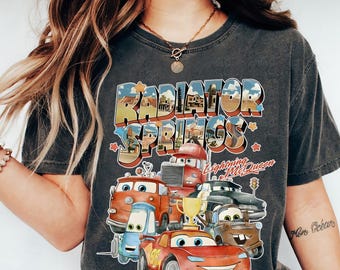 Radiator Springs Cars Movie Shirt, Cars Movie Disney Tshirt, Disneyland Family Vacation Gifts 2025, Magic Kingdom, Disney Cars Shirt