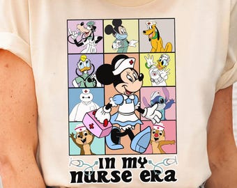 In My Disney Nurse Era Shirt, Happy Nurse'S Day 2025 Tshirt, Disneyland Family Vacation Gifts 2025, Magic Kingdom, Minnie Mouse Nurse Tee
