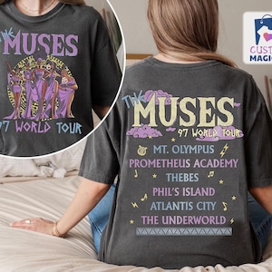 Two-Sided Retro Disney Hercules The Muses 97 World Tour Shirt, Retro Disney Hercules Diva The Muses Song Concert Music T-shirt, Disney Girl