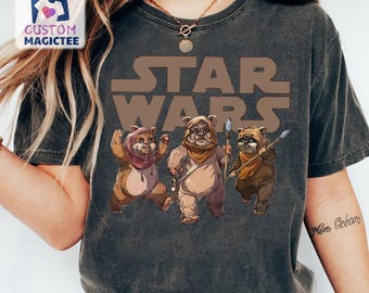 Star Wars Ewok Comfort Color Shirt, Disney Star Wars T-shirt, Ewok Star Wars Tee, Galaxy's Edge Hollywood Studios Shirts, Disney Trip 2025