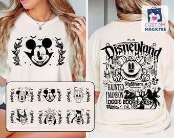 Retro 2 Side Disneyland Halloween Shirt, Mickey And Friends Halloween T-shirt, Mickey's Not So Scary, Disney Halloween Tee, Halloween Gift