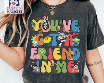 Chemise de famille Toy Story, T-shirt couleur confort You've Got a Friend in Me, T-shirt personnages Toy Story, Chemises de vacances en famille Disney 2025