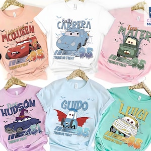 Cars Movie Halloween Shirt, Retro Cars Movie Characters Halloween Tshirt, Disney Halloween Shirt, Halloween Party Tee, Disney Halloween Trip