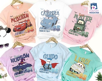 Cars Movie Halloween Shirt, Retro Cars Movie Characters Halloween Tshirt, Disney Halloween Shirt, Halloween Party Tee, Disney Halloween Trip