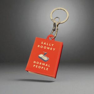 Mini Book Keychain, Tiny Book Charm, Personalized Keychain, Custom Gift for Book Lovers, Author Branding Kit with NFC Tag