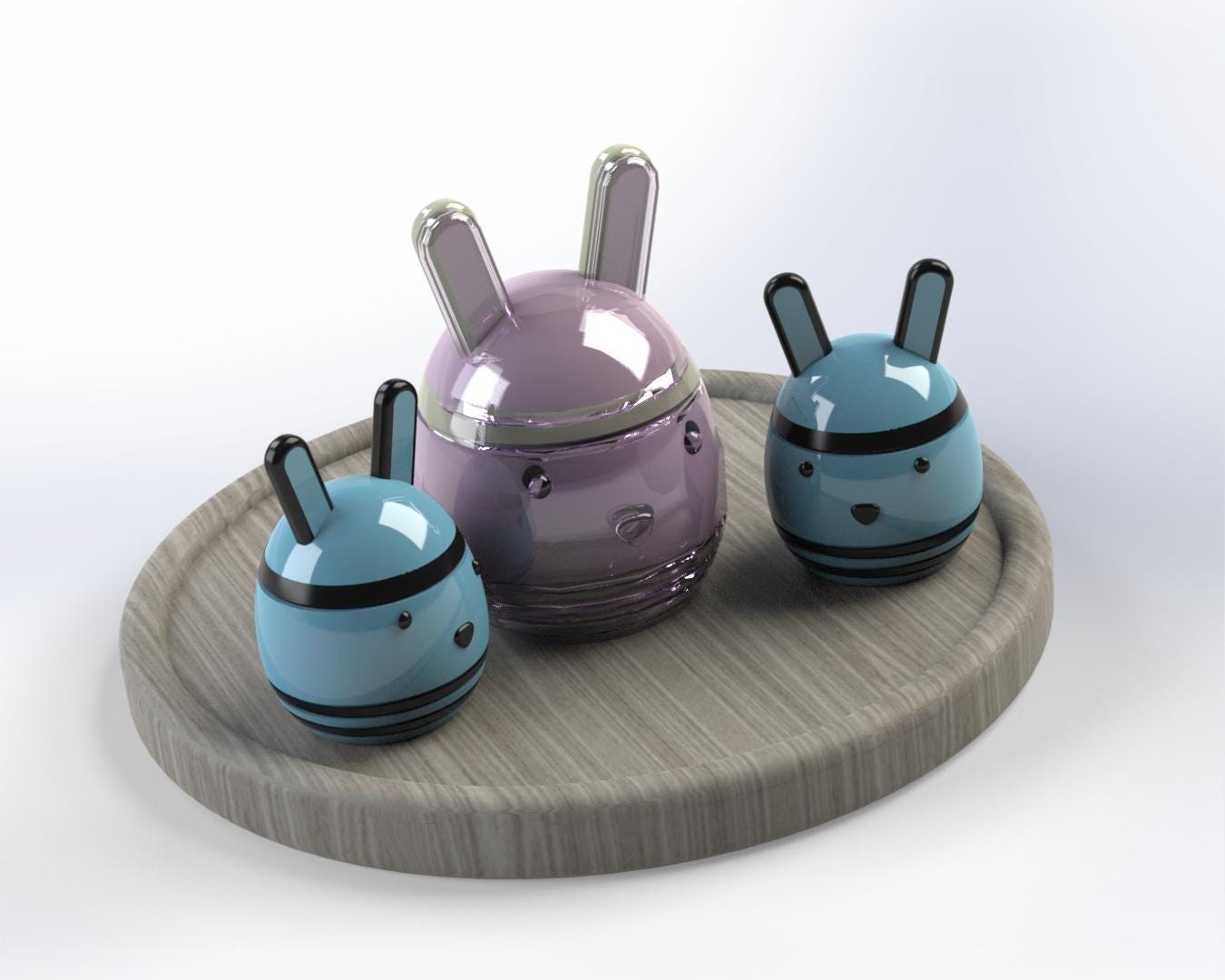 3D Bunny Egg STL File – Easter Printable Candy Holder Set – Cute Rabbit Figurines for DIY 3D Printing – Digital Easter Basket Decor