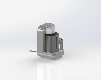 Cafetera imprimible en 3D: archivo digital STL para impresión 3D