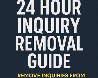 Credit Inquiry Removal Guide: DIY Credit Repair eBook (PDF Download)