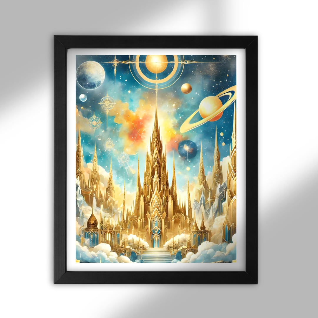 Asgard Watercolor Print, Asgard Poster, Norse Mythology Wall Art ...