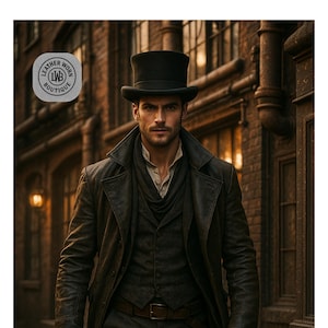 Classic Black Leather Top Hat – Handmade Plain Victorian Hat – Steampunk, Gothic, Cosplay Accessory