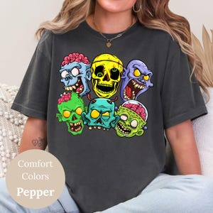 Zombie Head Shirt, Comic Style Halloween Tee, Horror Fan Gift,Comic Book Shirt, Zombie Lover Gift, Spooky Season Shirt, Halloween Zombie Tee