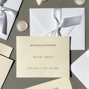 Casamento coreano, convite de casamento no estilo coreano - produto físico, convite móvel de cortesia, código QR RSVP (inglês/coreano disponível)