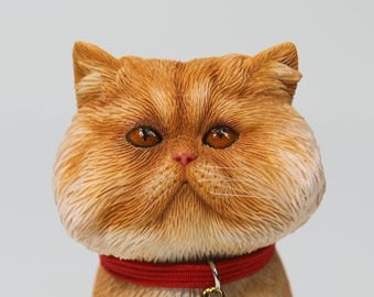 Estatua de gato de resina personalizada de JXK Studio, escultura de mascota personalizada, regalo único para amantes de los gatos