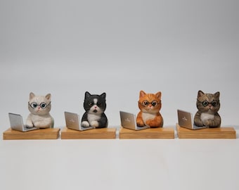 マンチョーリ イタリア陶器 猫の置物：花柄の長い首の像 - Etsy 日本