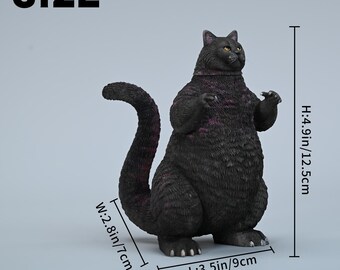 JXK Studio Handmade Catzilla Resin Sculpture: Meowzilla Kaiju Cat