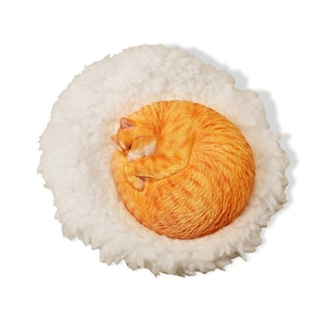 JXK Studio Custom Sleeping Cat Figurine Personalized Cat Fur Color Handmade Resin Statue Pet Memorial Unique Gift for Friends