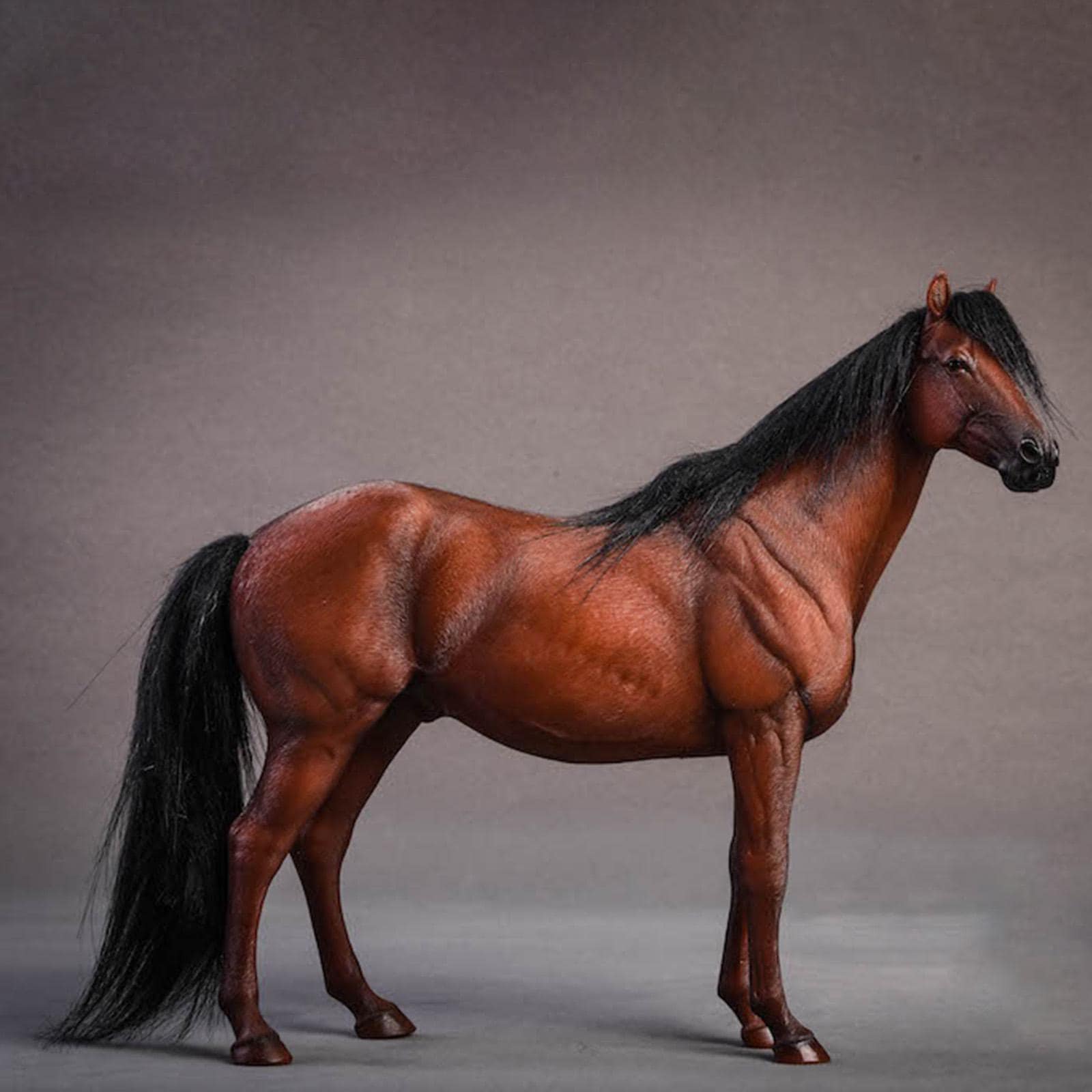 1/6 Scale Xue Horse Resin Statue Realistic Black Horse Model main image 0